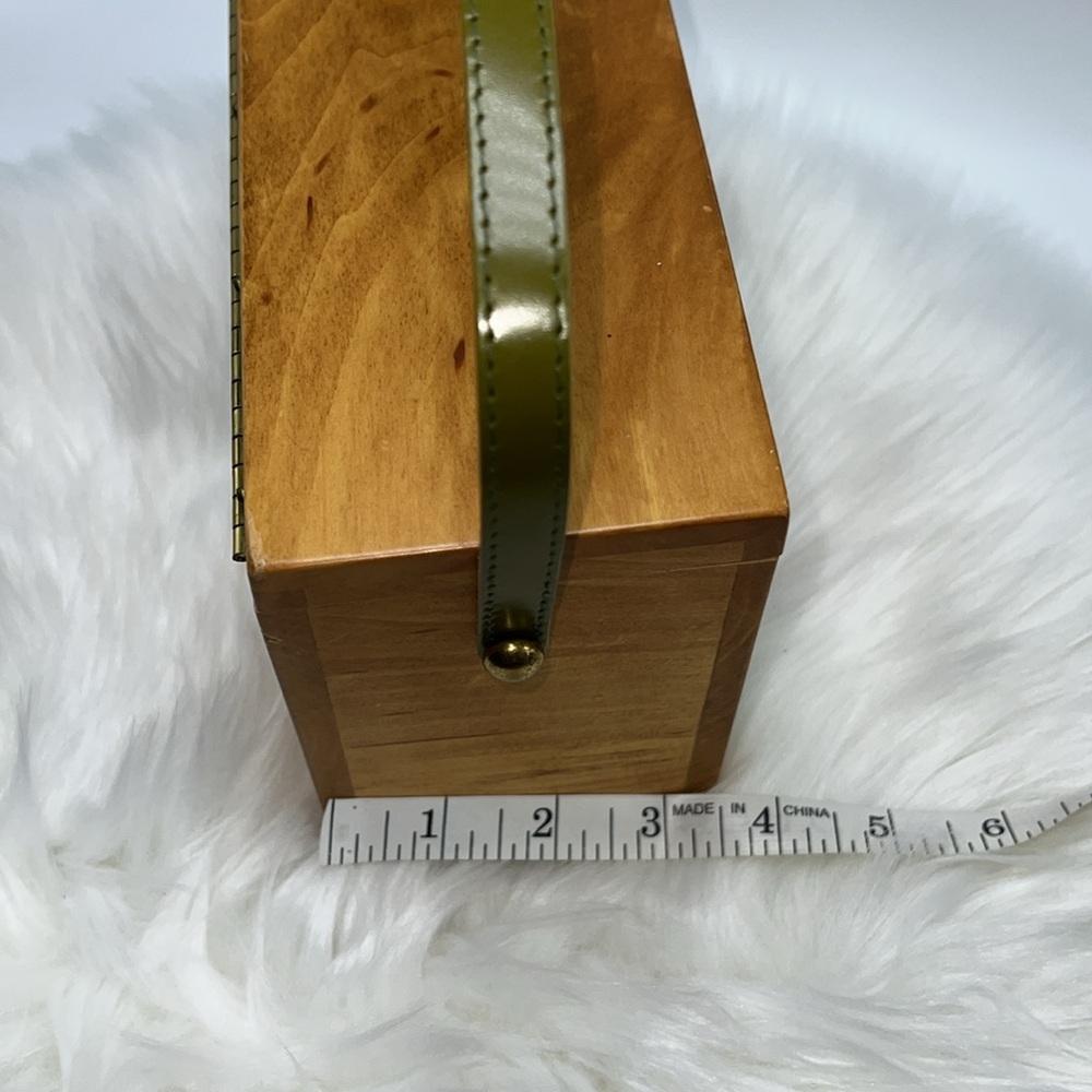 🦋NWT VINTAGE HANDMADE WOODEN PURSE BY DRAGONFLY - Picture 11 of 15